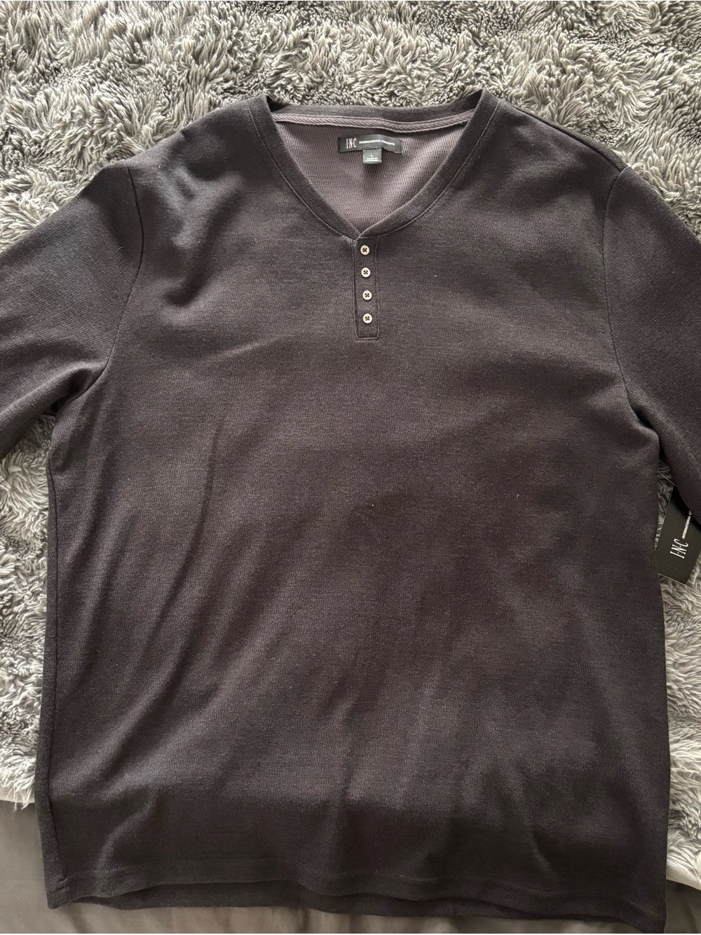 INC International Concepts Long Sleeve Henley